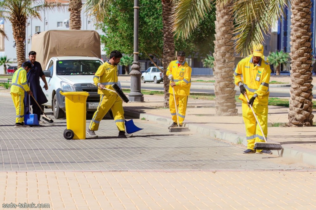 أمانة تبوك ترفع أكثر من ٣٠٠ ألف طن من النفايات المنزلية خلال ستة أشهر