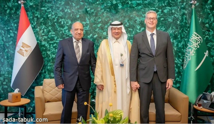 "عبدالعزيز بن سلمان" يبحث مع وزيرَيْ البترول والكهرباء المصريَّيْن أوجه التعاون بين البلدَيْن