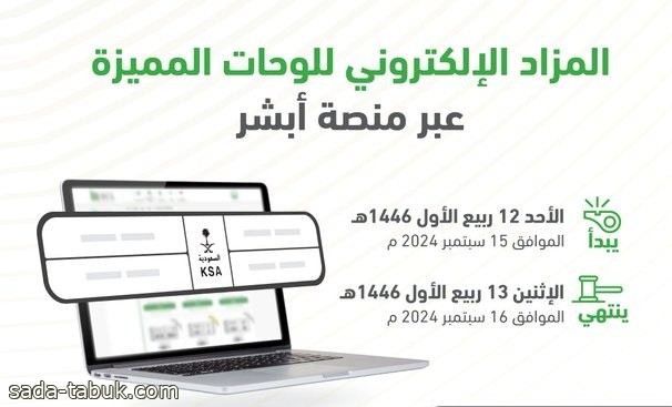 المرور السعودي: طرح مزاد اللوحات الإلكتروني غدًا الأحد عبر منصة أبشر