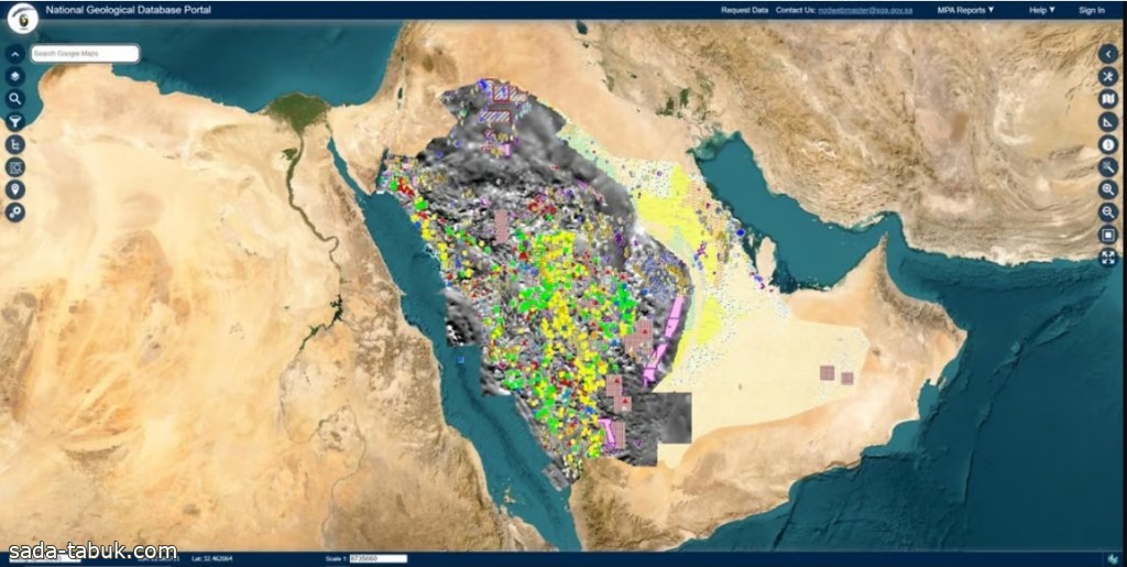 خلال أسبوع من إطلاق حزم البيانات.. إقبال كبير لزوار البوابة الجيولوجية الوطنية