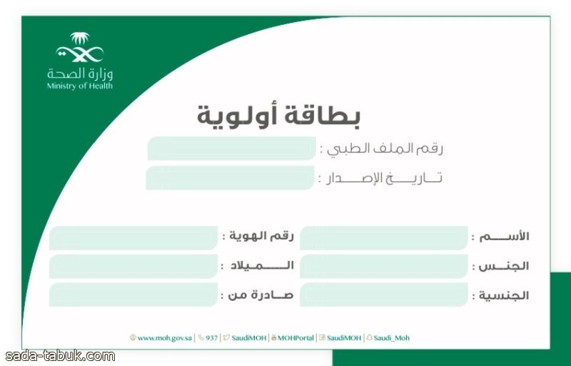 «الصحة»: خطة لإضافة خدمات جديدة لبطاقة «أولوية»