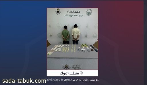 دوريات الأمن بمنطقة تبوك تقبض على مقيمين لترويجهما "الشبو"