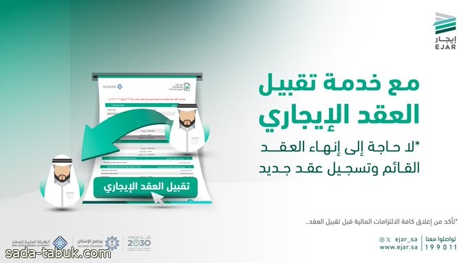 "إيجار": مع خدمة "تقبيل" لا حاجة إلى إنهاء العقود القائمة وتسجيل عقد جديد