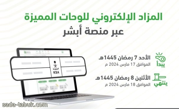 المرور: طرح مزاد اللوحات الإلكترني غدًا الأحد عبر أبشر